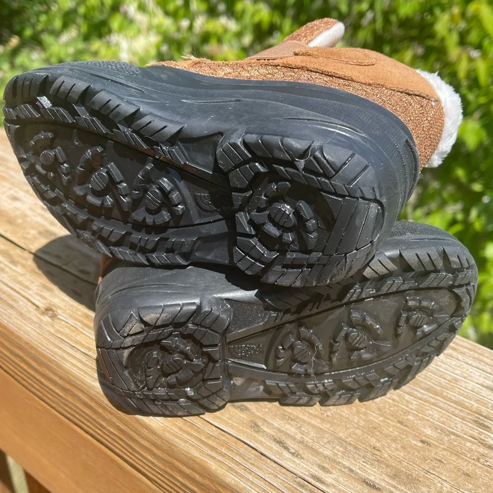 The North Face Tan and Black Rain & Snow Boots with Waterproof Shell - like new!